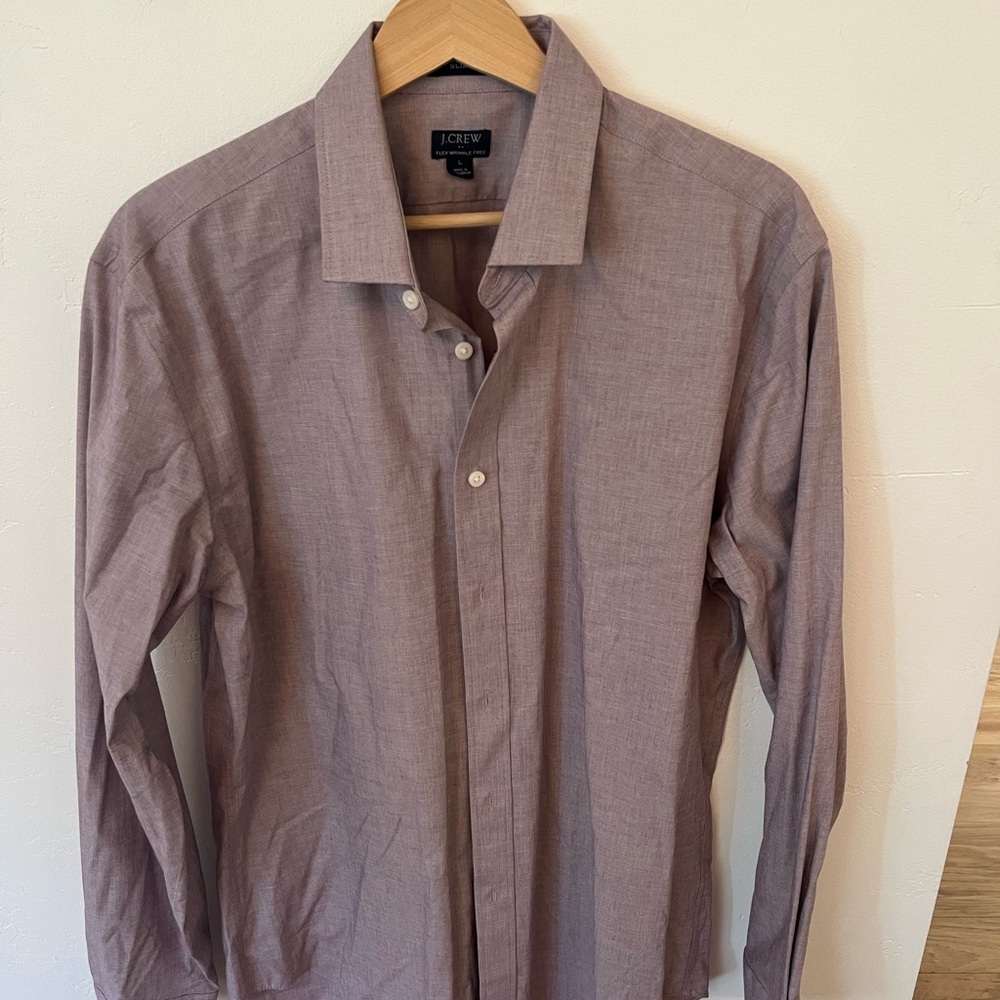 J. Crew Men's Taupe Dress Shirt